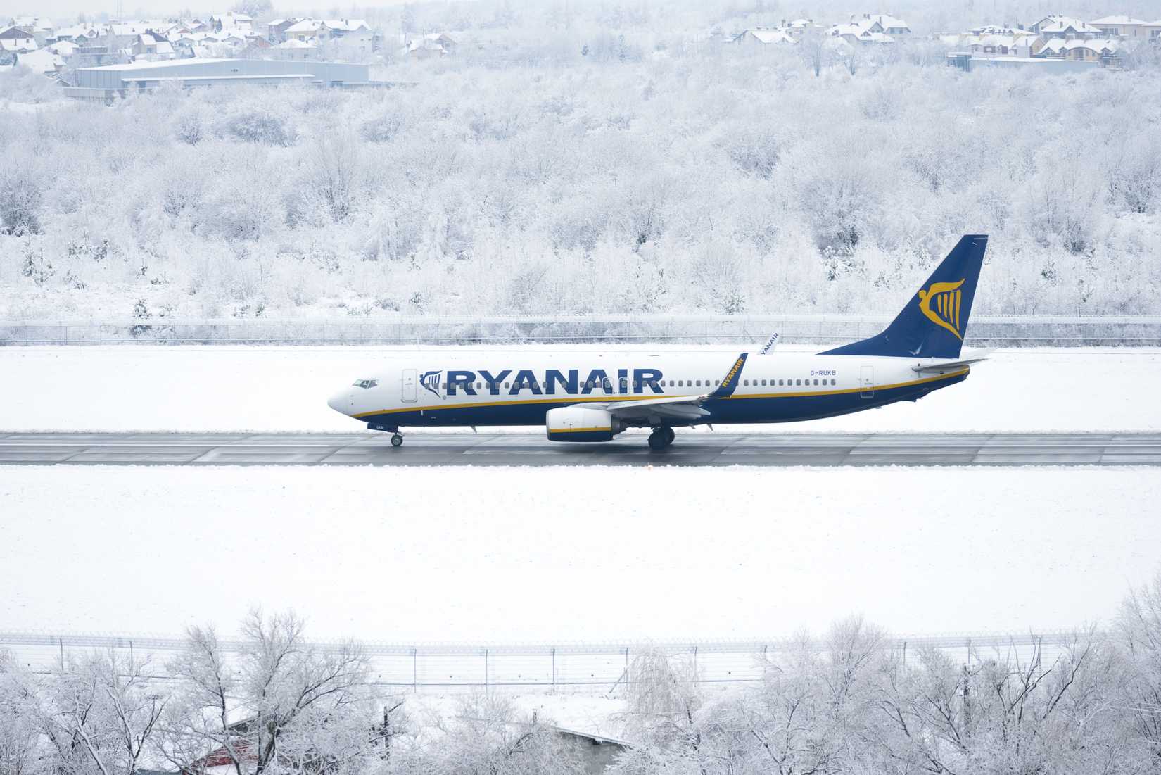 Ryanair Aircraft In The Snow