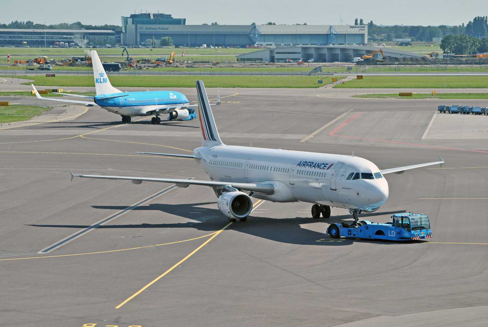AMSTERDAM/SCHIPHOL, THE NETHERLANDS, 26 August 2014 - Air France plane taxiing on Amsterdam Airport Schiphol.