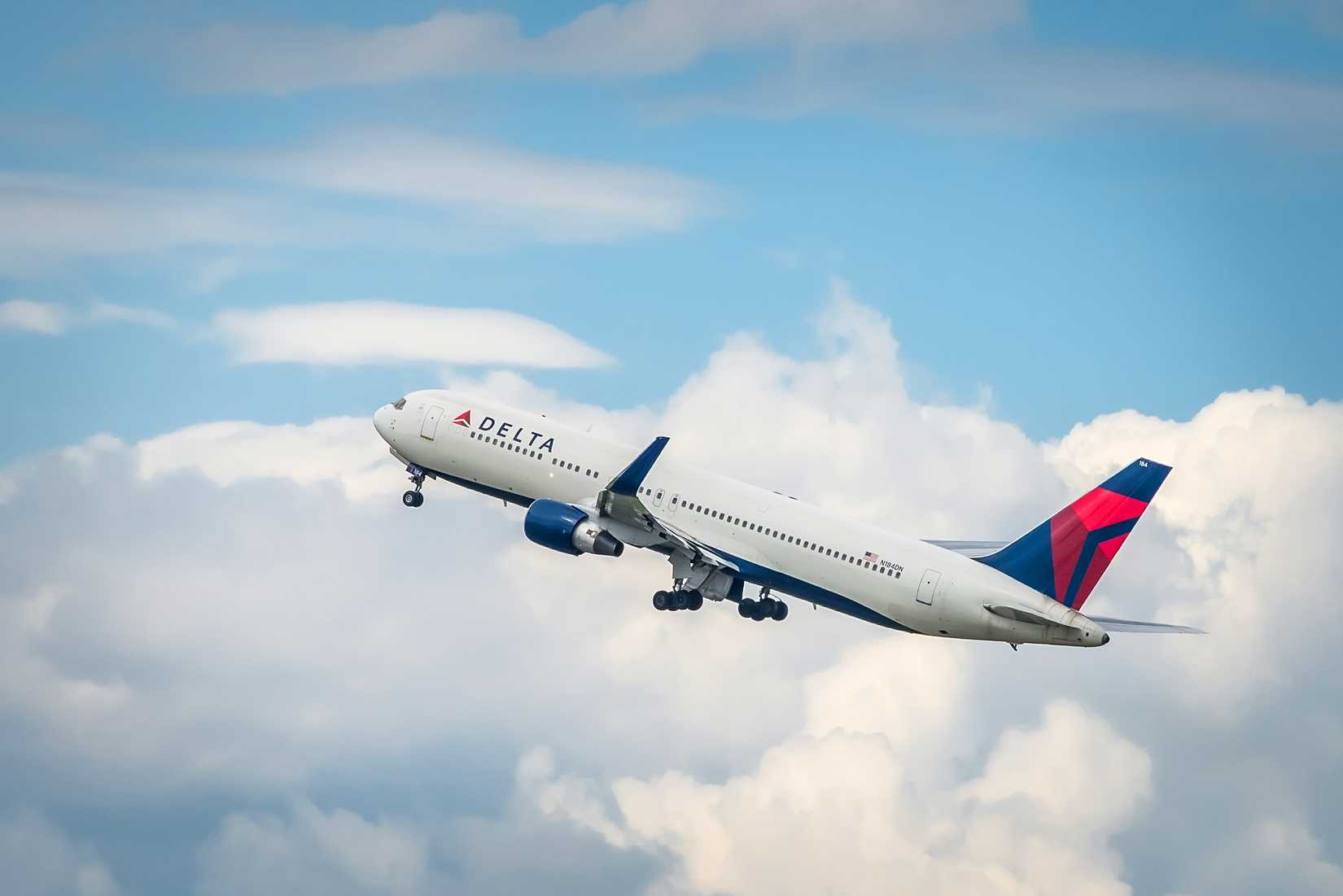 A Delta Air Lines Boeing 767-300 taking off