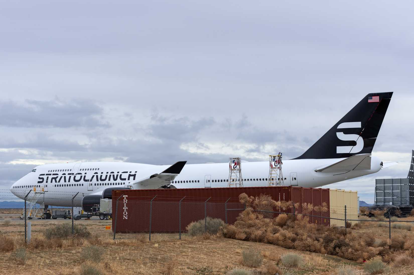 Stratolaunch Boeing 747-400 Parked