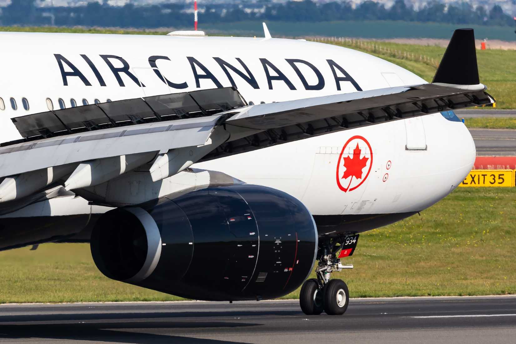 Close up of Air Canada Airbus A330-300 aircraft 