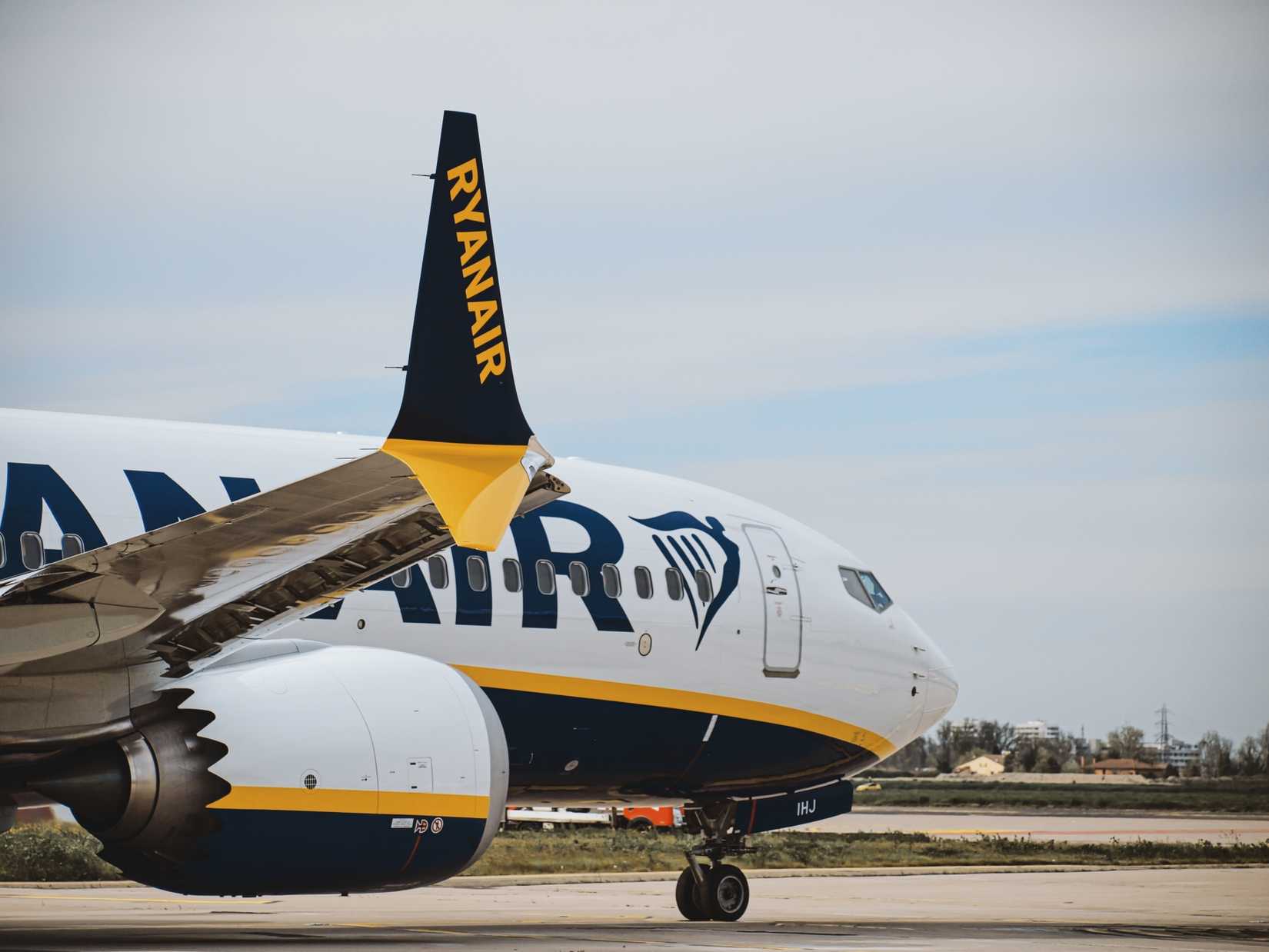 Ryanair Boeing 737 MAX 8 aircraft close up 