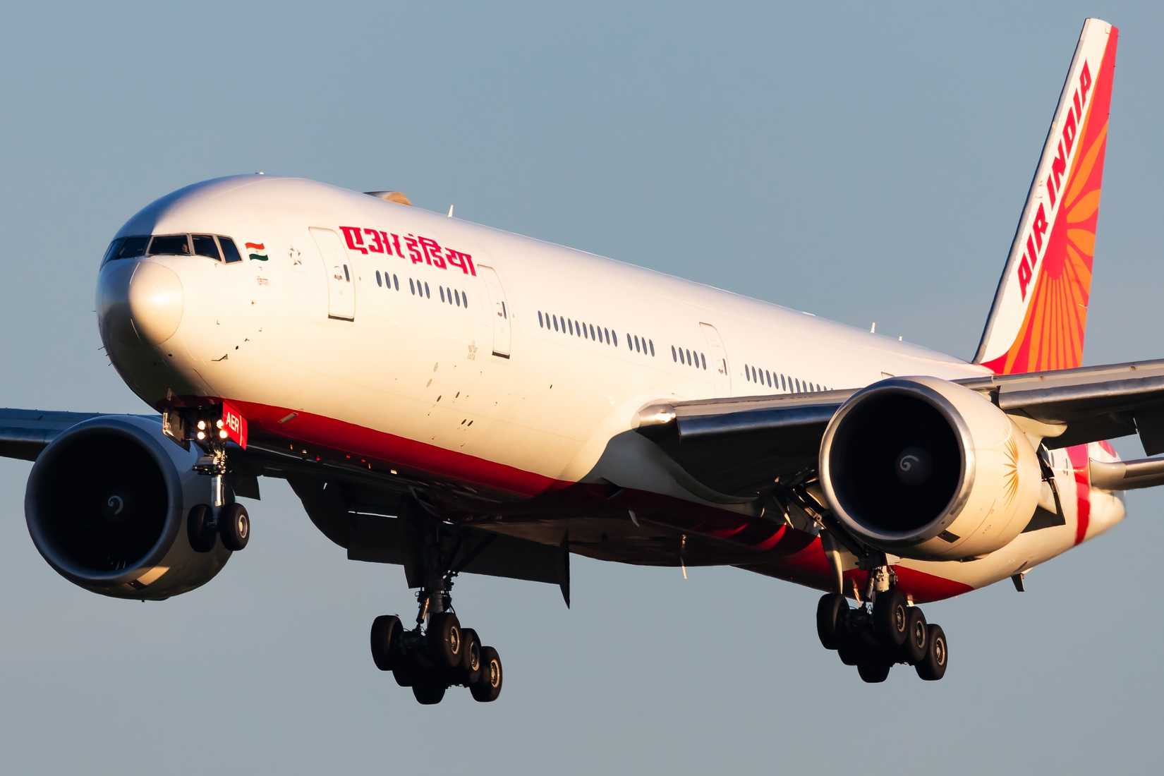 Close up of Air India Boeing 777-300ER aircraft 