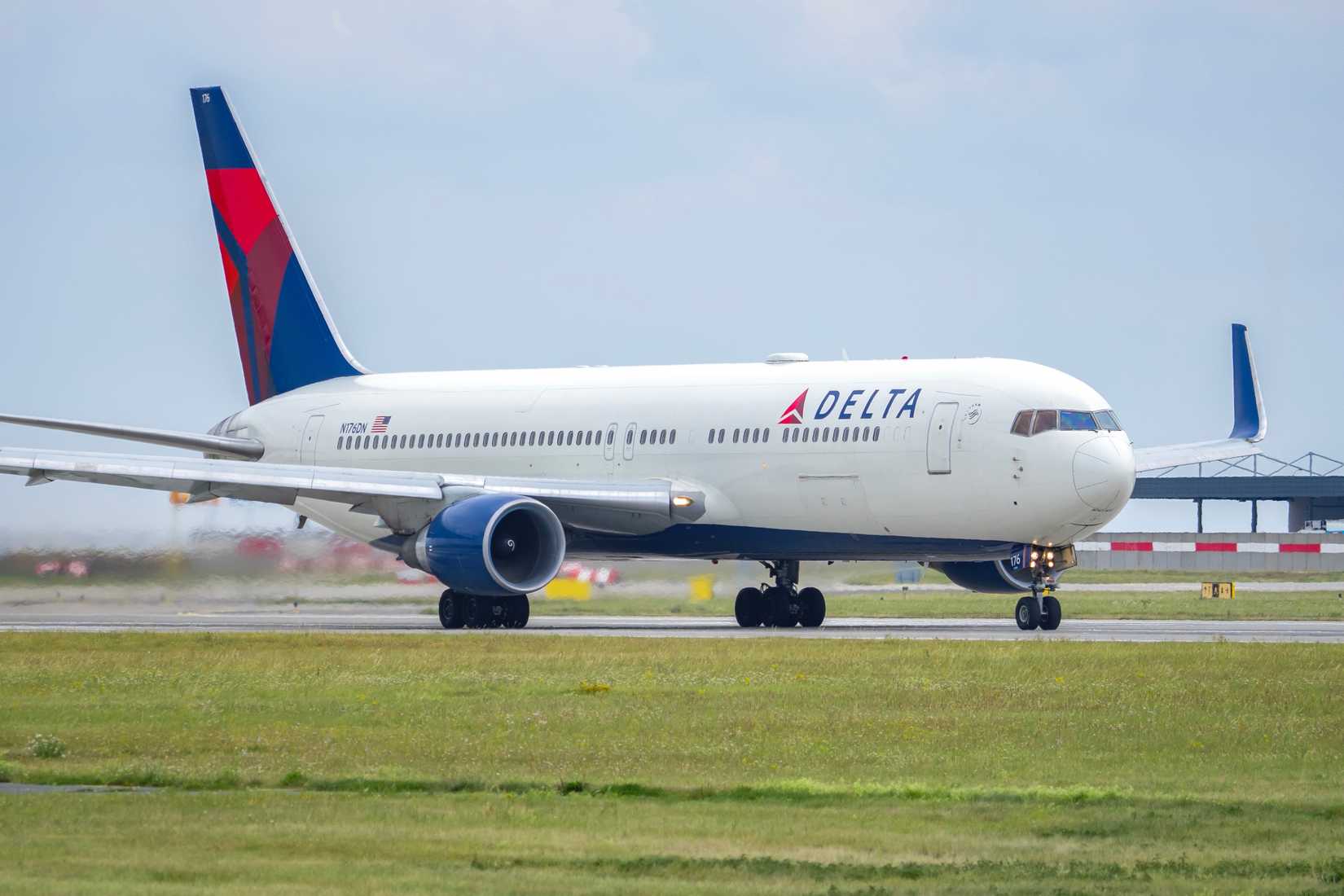Delta Air Lines Boeing 767 on the ground at Prague
