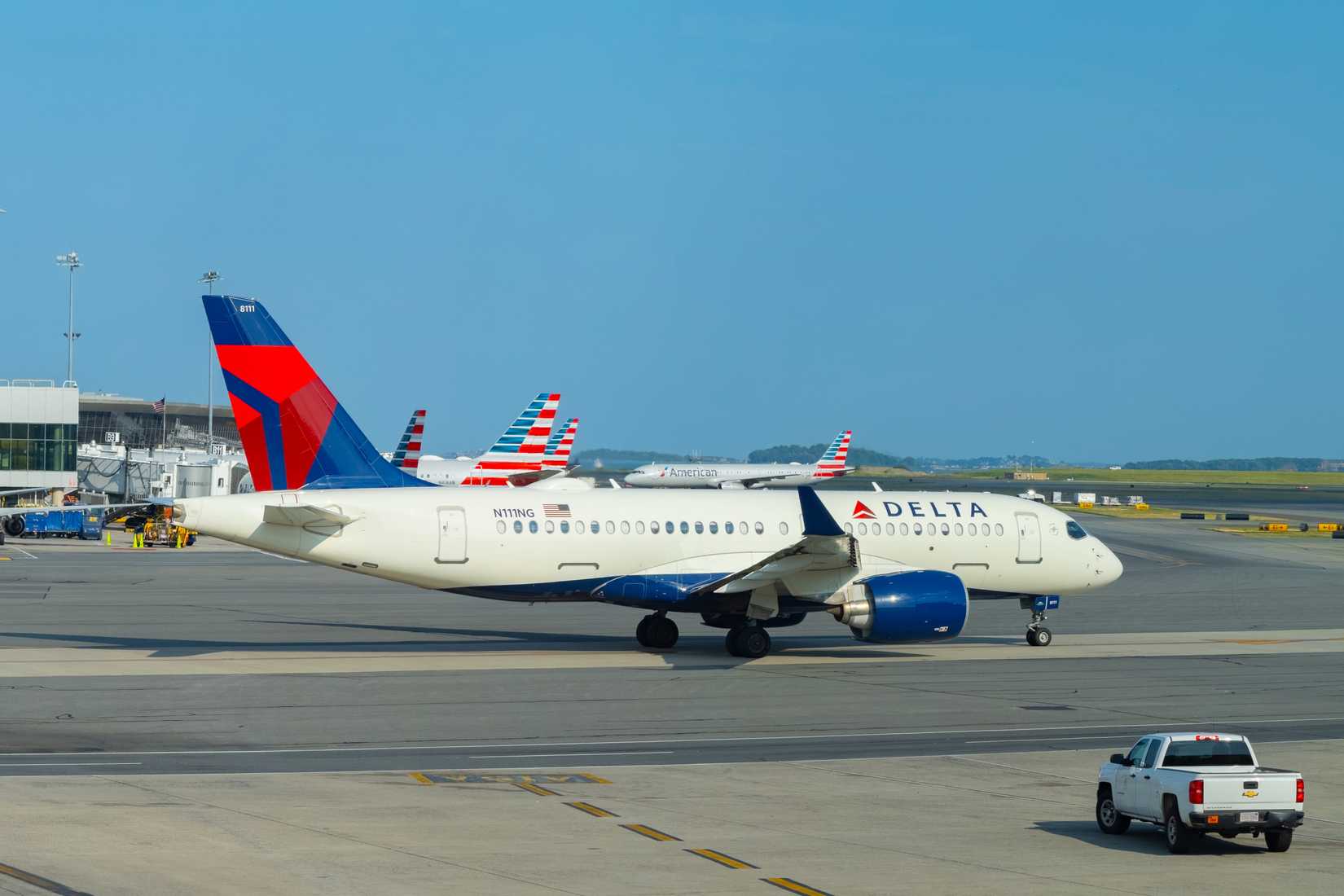 Delta Air Lines Airbus A220-100 Taxiing