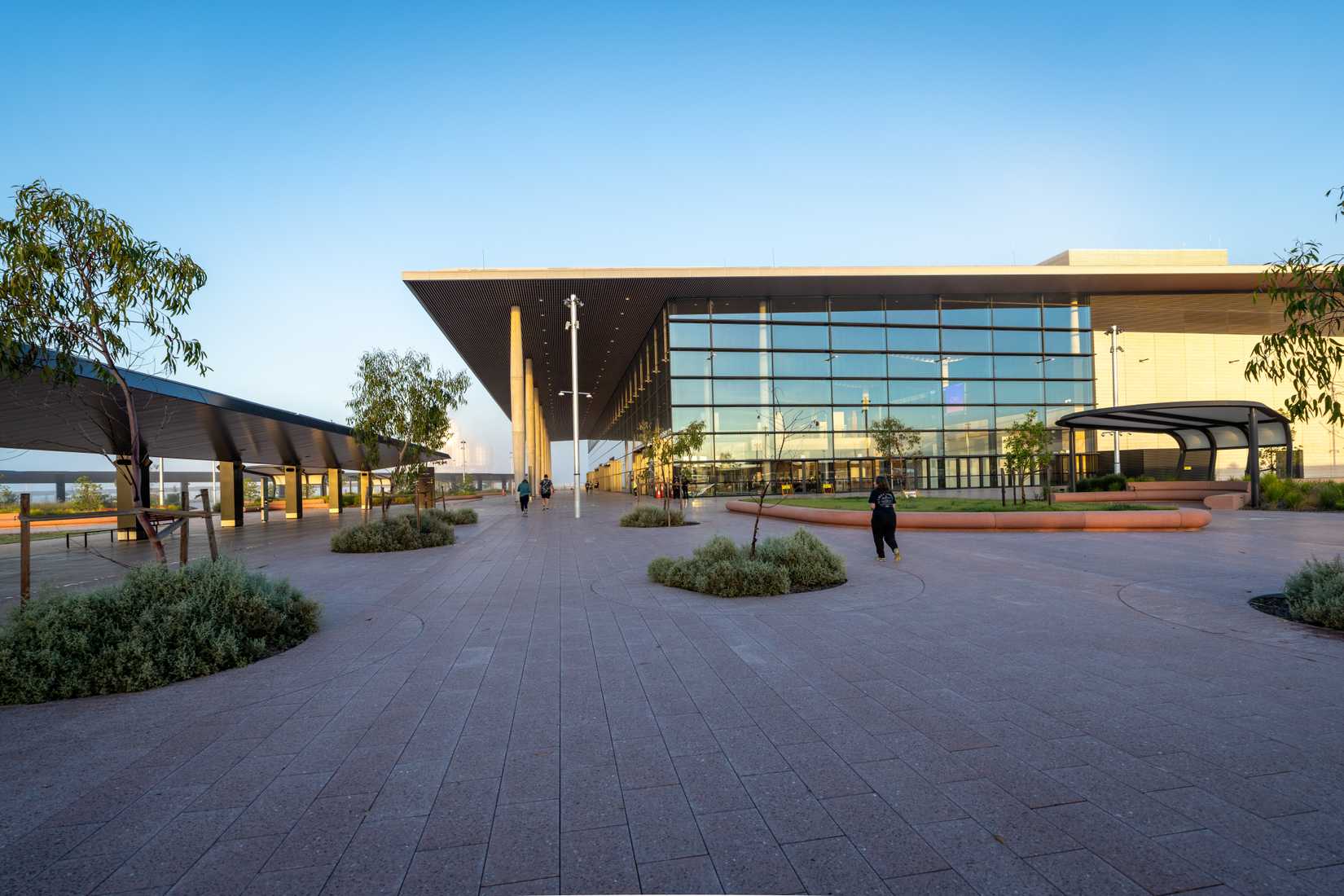 Western Sydney International Airport Terminal Exterior at Sunset in Sydney