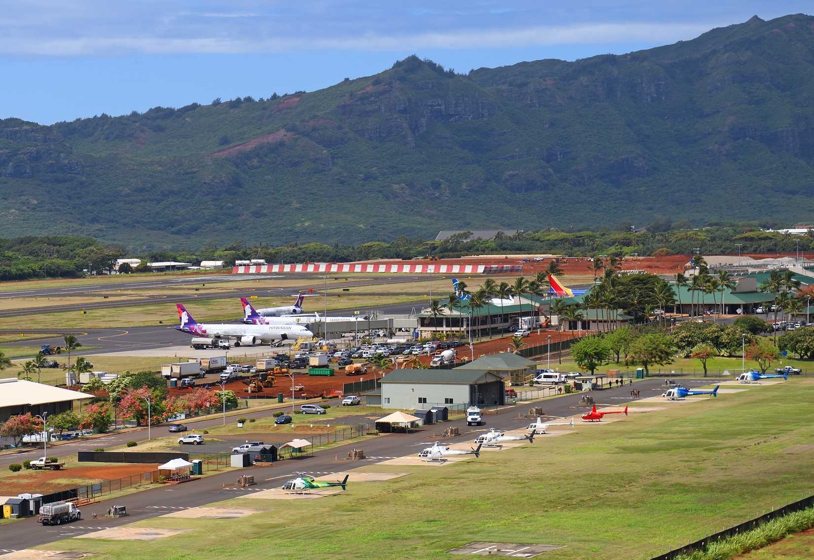 Kauai, Hawaii, USA - JUNE 24, 2026: Lihue Airport, state-owned public-use airport located in Lihue CDP on southeast coast of island of Kauai in Kauai County, Hawaii, United States