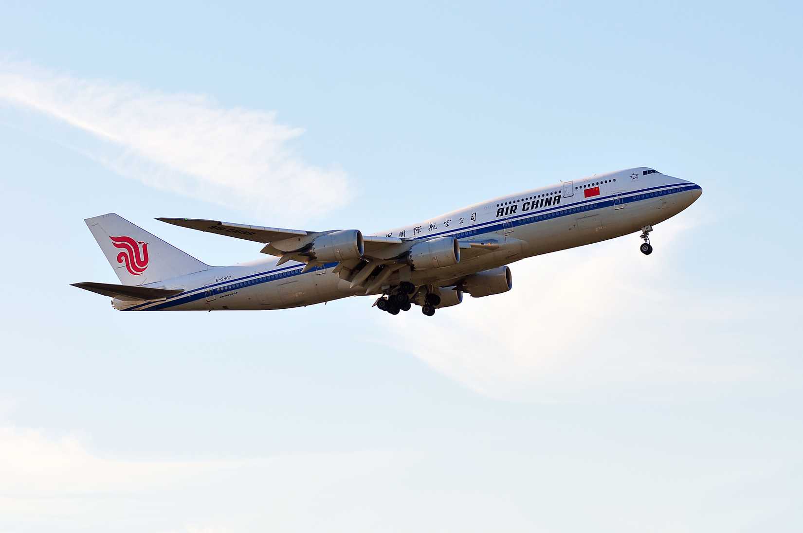 An Air China 747-8 taking off
