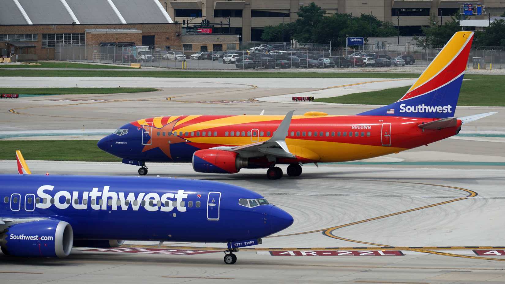 Southwest Airlines Chicago Midway two aircraft