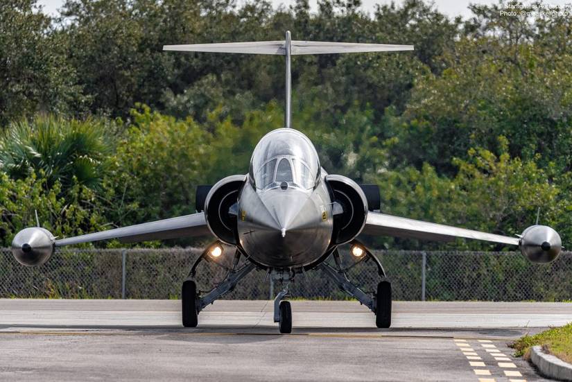 Starfighters Space F-104 taxis at Kennedy Space Center.