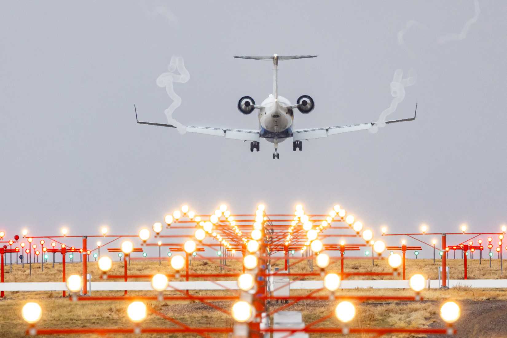 United Airlines regional jet lands at Denver International