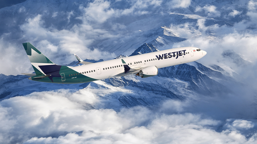 WestJet 737 MAX 10 in flight render