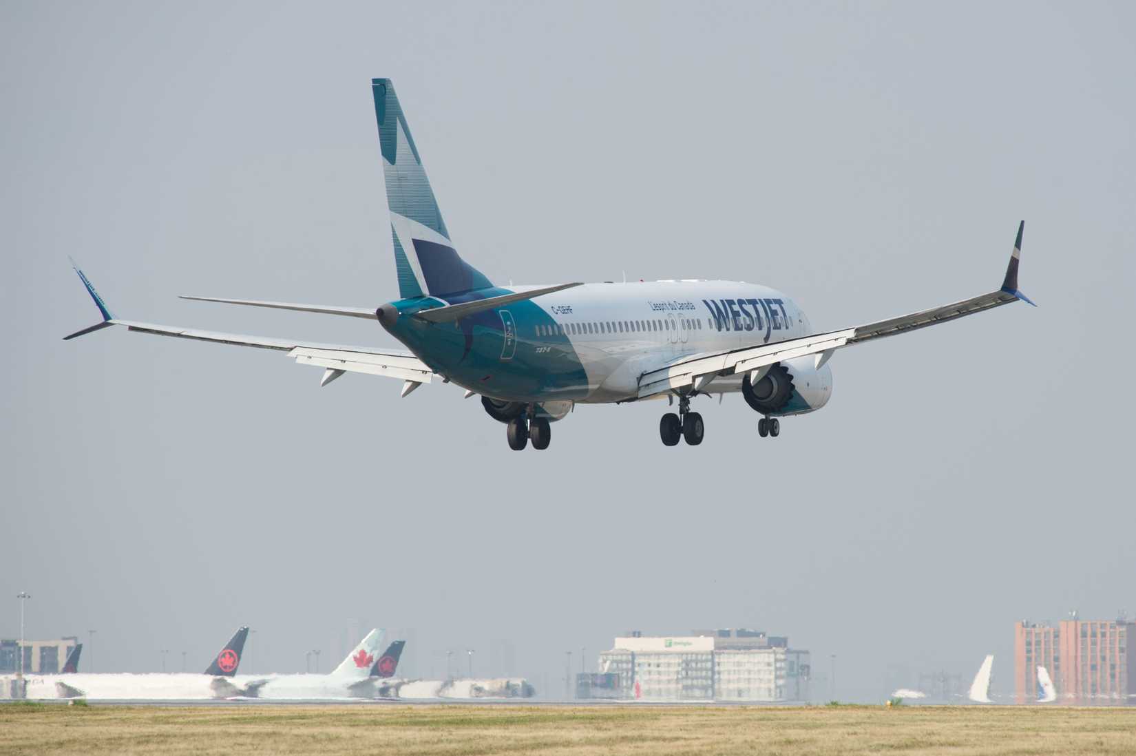 WestJet Boeing 737 MAX 8 landing